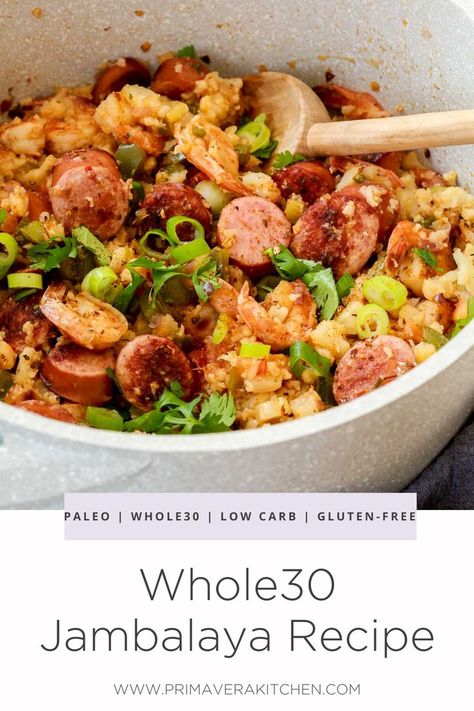 Southern Paleo Recipes, Whole 30 Lunch Box Ideas, Whole 30 Lunch Ideas, Whole 30 Dinner, Jambalaya Recipe Healthy, Whole 30 Meal Plan, Whole30 Dinner Recipes, Southern Comfort Food, Dinner Family