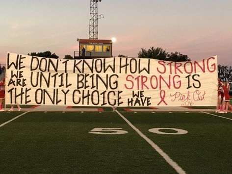 Dig Pink Poster, Pink Out Run Through Signs Football, Pink Out Signs, Pink Out Football Game Signs, Pink Out Posters, Pink Football Game, Pink Out Football Game, Football Game Signs, Run Through Signs