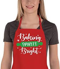 Amazon.com: Aprons - Christmas / Red / Aprons / Kitchen & Table Linens: Home & Kitchen Christmas Gift Themes, Hot Christmas, Cooking Aprons, Baking Humor, Holiday Words, Funny Aprons, Dinner Restaurants, Baking Apron, Christmas Aprons