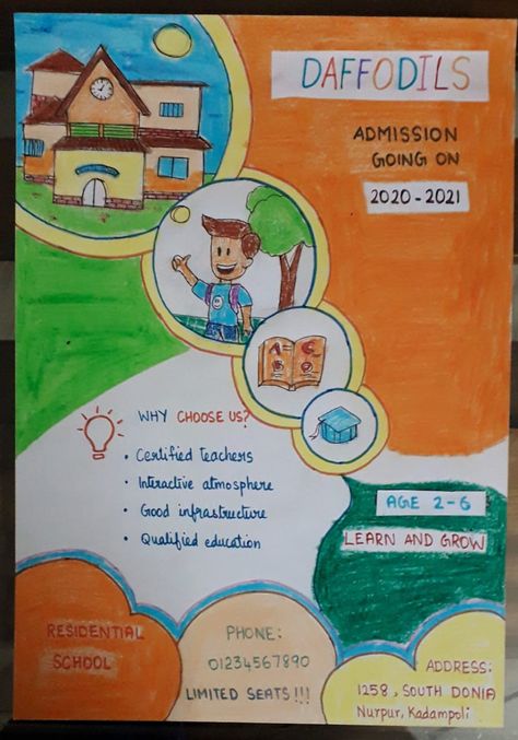 How to make an attractive advertisement leaflet? Here our students designed this leaflet during practical hours. #nationalchilddevelopmentcouncil #advertising #drawing #montessorieducation Creative Leaflet Design Ideas, Admission Post, Good Advertisements, Certified Teacher, Montessori Education, Leaflet Design, Job Advertisement, Design Student, Child Development