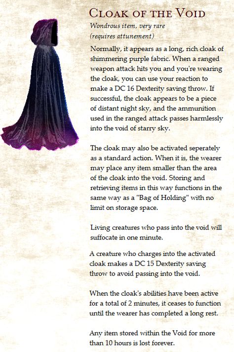 Warlock Items Dnd, Dnd Magic Items Warlock, Dnd Home Brew Magic Items, Home Brew Magic Items 5e, Dnd 5e Magic Cloaks, Dnd 5e Magic Clothes, Dnd Magic Items Homebrew Warlock, Dnd Magic Items Homebrew Cloak, Dnd Magic Items Homebrew Druid