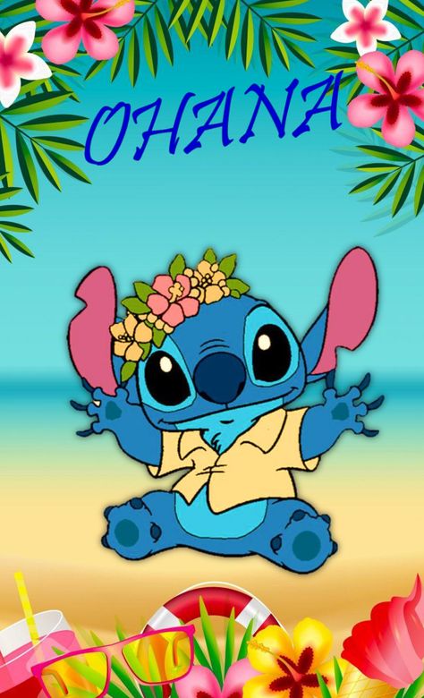 Fondo de pantalla de Stitch Playero ليلو وستيتش, Lilo And Stitch Quotes, Stitch Backpack, Lilo And Stitch Drawings, Stitch Quote, Paper Box Template, Whatsapp Wallpaper Cute, Stitch Drawing, Disney Collage