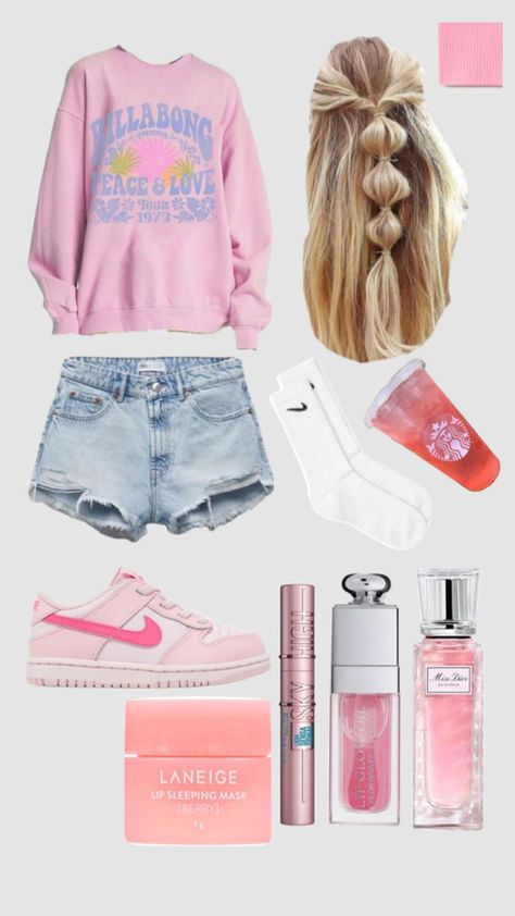 #outfitinspo Preppy Outfits For Teens, Preteen Outfits For Girls, Pink Dunks, Preppy Inspo, Preppy Outfits For School, Preppy Fits, Preppy Inspiration, Preppy Stuff, Preppy Summer Outfits