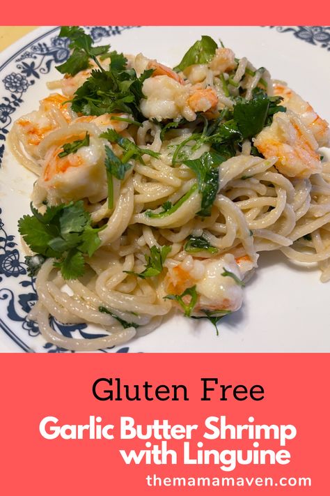 Gluten Free Garlic Butter Shrimp with Linguine Creamy Garlic Shrimp Linguine Recipe, Garlic Butter Noodles With Shrimp, Garlic Butter Shrimp Linguine, Garlic Butter Fettuccine And Shrimp, Lemon Garlic Shrimp Fettuccine, Gluten Free Pasta Brands, Shrimp Casserole, Shrimp Pasta Dishes, Shrimp Noodles