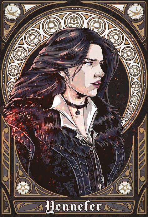 Witcher Yennefer Art, Witcher Poster, The Witcher Yennefer, Witcher 3 Yennefer, Witcher Yennefer, Witcher 3 Art, Yennefer Witcher, Witcher Tattoo, Witcher Game