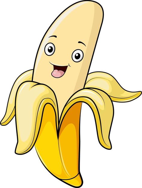 Cute banana cartoon mascot character Banana Pictures Cartoon, Banana Cartoon Cute, Fruits Cartoon Images, Banana Image, Banana Character, Banana Picture, Banana Cartoon, Body Parts For Kids, Hey Bear