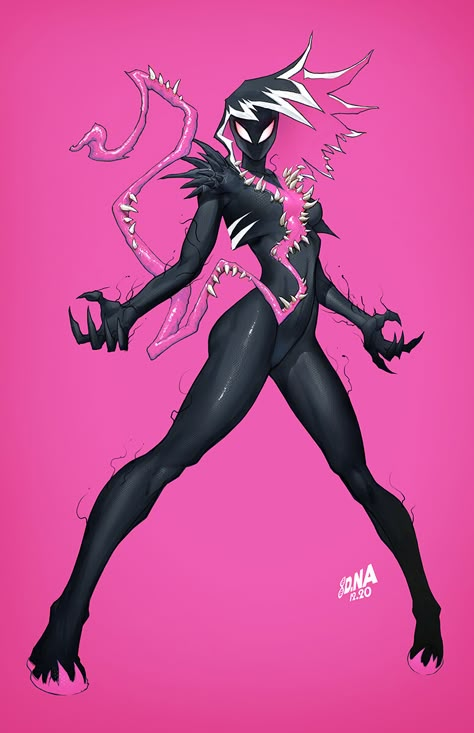 ArtStation - Gwenom, David Nakayama Gwenom Art, Female Venom, King In Black, David Nakayama, Inhyuk Lee, Venom Girl, Symbiotes Marvel, Bd Art, Spider Art