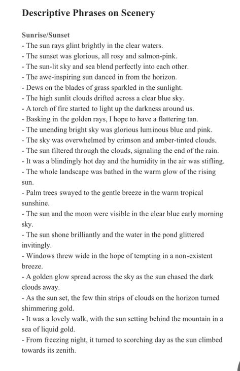 Sudden Collapse Writing, Describing Surprise Writing, Describe Smile Writing, Scenery Description Writing, Describing Outfits In Writing, How To Describe Jealousy In Writing, How To Describe Rain In Writing, 3rd Person Writing Tips, Describing Scents Writing