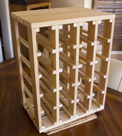 Diy Wine Rack Design, Homemade Wine Rack, Wine Rack Inspiration, Diy Wine Rack Projects, Wine Rack Projects, Pallet Projects Wall, Wine Rack Plans, Wine Rack Design, Pallet Wine Rack