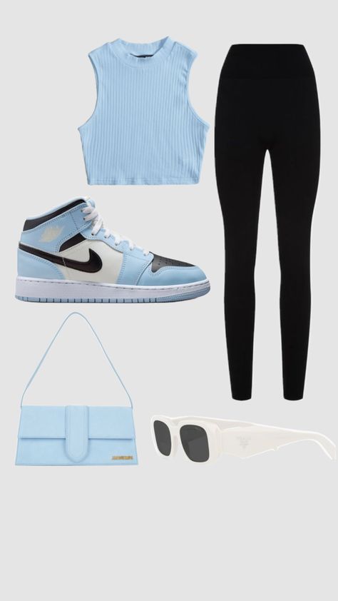 Ice Blue Jordans Outfit, Ice Blue Jordans, Blue Jordan Outfit, Blue Jordans Outfit, Outfit Shuffles, Jordans Outfit, Jordan Outfit, Blue Jordans, Blue Fits