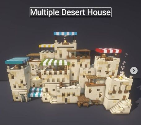 Desert Mega Base Minecraft, Minecraft Building Ideas Dessert, Minecraft Desert Design, Desert Buildings Minecraft, Minecraft Dessert House Ideas, Desert Ideas Minecraft, Minecraft Coastal Town, Dessert Minecraft House, Dessert Village Minecraft