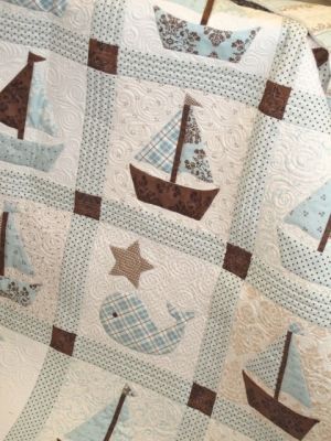 boats and whales Quilts For Babies, Nautical Quilt, Quilts For Kids, Baby Quilt Ideas, Kids Quilts, Baby Boy Quilts, Childrens Quilts, Baby Quilt Patterns, Boy Blankets