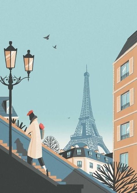 Torre Eiffel Paris, Paris Illustration, City Painting, City Illustration, Paris Art, Travel Illustration, Vintage Paris, Paint By Numbers, The Eiffel Tower