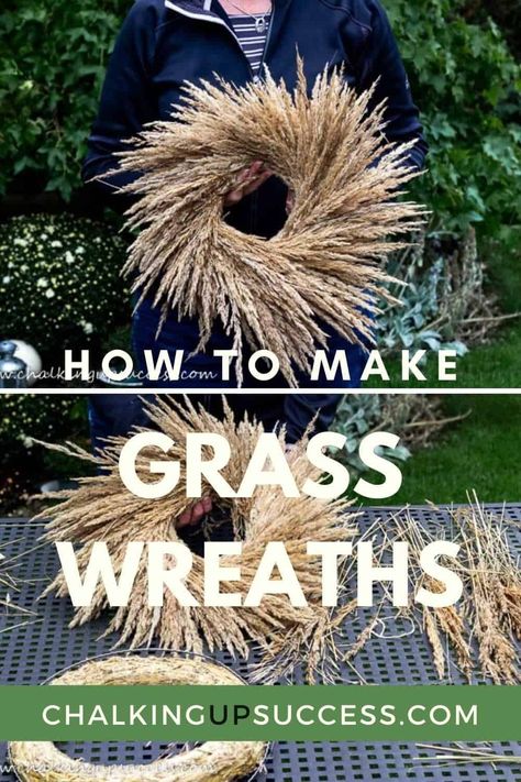 Diy Straw, Grass Wreath, Farmhouse Style Wreath, Dried Wreath, Straw Wreath, Boho Wreath, Diy Chalk, Natural Wreath, Diy Fall Wreath