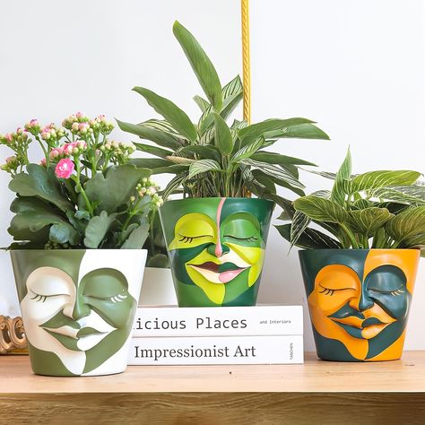 Faster shipping. Better service Funny Room Decor, Face Plant Pot, Pest Control Plants, Fun Planters, Plants Pet Friendly, Outdoor Garden Planters, Resin Planters, Tree House Decor, Grow Lights For Plants