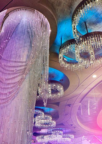 This Secret Chandelier Bar Drink is The Best Margarita in Vegas | Virtuoso Chandelier Bar, Best Margarita, Luxury Resort Hotels, Cosmopolitan Las Vegas, Vegas Night, Las Vegas Restaurants, Denim And Diamonds, The Cosmopolitan, Skyline View