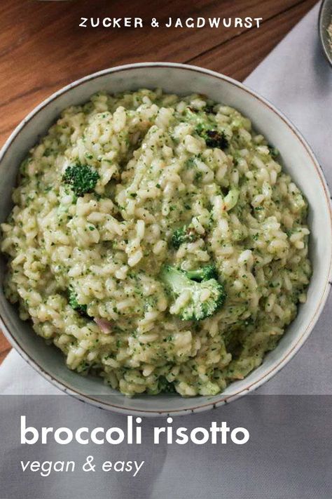 Vegan broccoli risotto #vegan #recipe #green #healthy #easy #cooking Vegetarian Dinner Broccoli, Vegan Rissoto Recipe, Broccoli Risotto, Risotto With Broccoli, Easy Vegan Risotto, Brocolli Risotto, Best Vegan Risotto, Filet Mignon Chorizo, Vegetable Soup Healthy