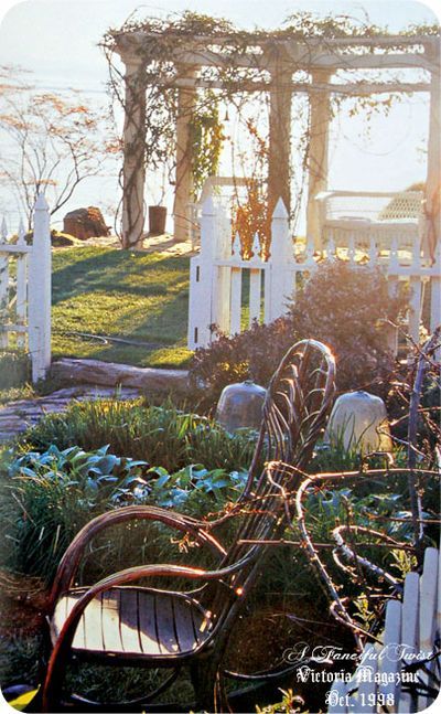 The garden from the house in the film Practical Magic- Oh how I dream of a place like this! One day! Love, love, love the rocking chair! Practical Magic Movie, Practical Magic House, Magic House, Magical Garden, Still In Love, Practical Magic, Dream Garden, Garden Room, Garden And Yard