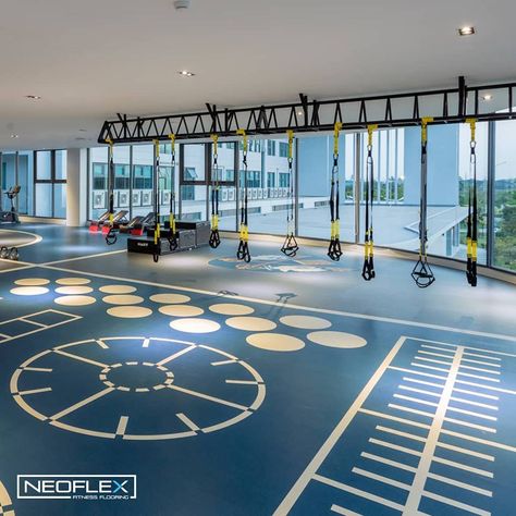 Neoflex 800 Series Fitness Flooring with inlaid functional markings for the fitness gym of Brighton College Bangkok. Organic Juice Bar, Brighton College, Gym Flooring Rubber, Pilates Moves, Gym Interior, Improve Flexibility, Floor Workouts, Training Tools, Gym Flooring