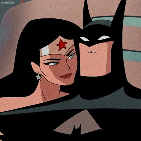 𝘄𝗼𝗻𝗱𝗲𝗿 𝘄𝗼𝗺𝗮𝗻 𝗮𝗻𝗱 𝗯𝗮𝘁𝗺𝗮𝗻 ♡ Wonder Women And Batman, Wonder Woman Profile Picture, Wonder Woman Justice League Cartoon, Cat Woman And Batman, Batman X Wonder Woman, Wonder Woman Cartoon, Wonder Woman Wallpaper, Wonder Woman And Batman, Wonder Woman Aesthetic