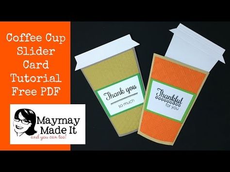 Coffee Cup Slide Out Card Free PDF and Cricut File Included - YouTube Maymay Made It, Birthday Card Template Free, Free Gift Cards Online, Coffee Gifts Card, Vintage Wedding Cards, Gift Cards Money, Slider Cards, Starbucks Gift Card, Winter Wishes