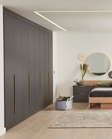 Main Bedroom Built In Wardrobe, Built In Wardrobe Inside, Fitted Wardrobe Ideas Small Bedroom, Sharps Wardrobes, Sharps Bedrooms Fitted Wardrobes, Full Wall Wardrobe Bedroom Ideas, Bedroom Inspirations Wardrobe, Wardrobe Design Bedroom 2024, Coloured Wardrobes