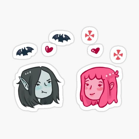 Marceline And Bubblegum, Bullet Journal Paper, Iphone Case Stickers, Anime Printables, Hydroflask Stickers, Meme Stickers, Stickers For Sale, Cool Stickers, Aesthetic Stickers