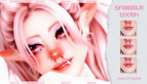 Snaggletooth! | Patreon Sims 4 Two Toned Lips, Sims 4 Curly Pigtails, Sims 4 Lollipop, Sims 4 Fangs, Teeth Cc Sims 4, Ts4cc Alpha, Succubus Sims 4 Cc, Sims4 Alpha Cc, Snaggle Tooth