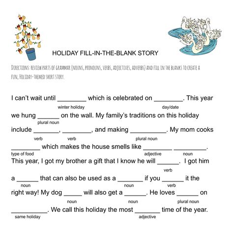 A Christmas Carol Themes, Christmas Mad Libs, Christmas Carols Songs, Carol Songs, Christmas Trivia Games, Nouns And Adjectives, Favorite Christmas Songs, Christmas Trivia, Mad Libs