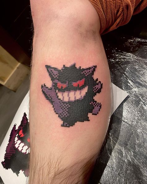 Clefairy Tattoo, Gengar Tattoo, Galway City, Pokemon Tattoo, Color Tattoo, Pokemon Art, Pixel Art, Art Tattoo, Pokemon