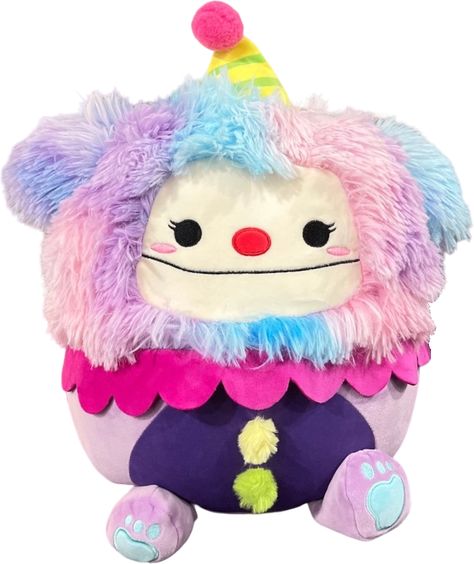 Yekaterina the Bigfoot, Clown Squishmallows Legendary Collection | SquadApp Fidget Basket, 2010s Childhood, Bigfoot Squishmallow, Squish Mellow, Hammock Netting, Squishy Toys, Stuff Animals, Cute Squishies, Art Drawings For Kids