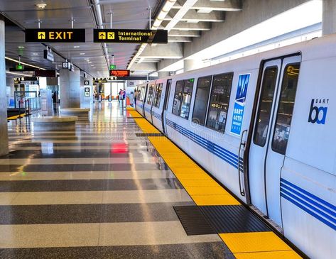 BART Train at the San Francisco Airport. A Bart train at the San Francisco Inter #Sponsored , #SPONSORED, #SPONSORED, #Train, #Francisco, #train, #San Bart Train, San Francisco Airport, Commuter Train, South San Francisco, Bus Line, International Flights, San Francisco City, East Bay, San Francisco Bay