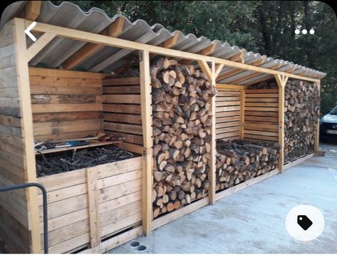 Landscaping Forest Backyard, Outdoor Firewood Storage, Firewood Storage Outdoor, Minecraft Basement, Acnh Basement, Storage Outdoor, Homestead Kitchen, Firewood Shed, Kids Basement