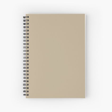 "Pure Tan Solid Coordinate Color" Spiral Notebook by podartist | Redbubble Planner Handwriting, Color Journal, Fall Color Trend, Plain Notebook, Simple Notebook, Coloring Journal, Vintage Notebook, Warm Taupe, Notes Planner