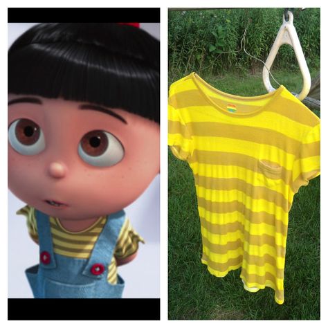 Agnes costume in the making. Agnes Costume, Halloween Inspiration, Can Crafts, Fabric Paint, Navy Shirt, Halloween Ideas, Bright Yellow, Old Navy, Halloween Costumes