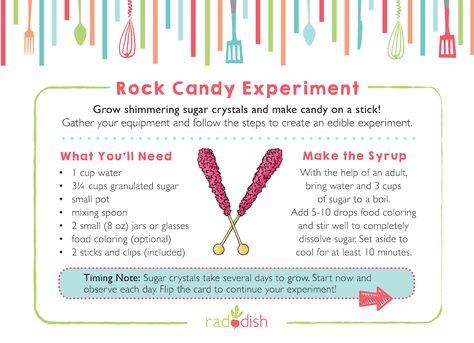 Making Rock Candy, Rock Candy Experiment, Candy On A Stick, Make Rock Candy, Candy Experiments, All Candy, Sugar Crystals, Food Science, How To Make Bookmarks