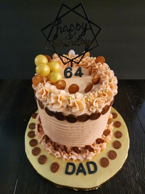 This is a 5 inch 3 layered cake with buttercream frosting. 44 Cake Birthday, 64th Birthday Cake, 64th Birthday, Cake Cake, Birthday Cake, Cake, Birthday