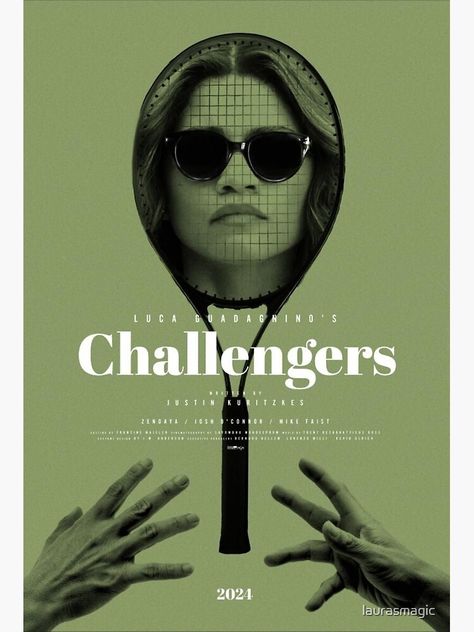 "Challengers Movie Poster" Poster for Sale by laurasmagic Green Movie, Green Poster, Key Art, Film Poster Design, I Love Cinema, Movie Posters Design, Japon Illustration, Graphic Design Fonts, Photographie Inspo