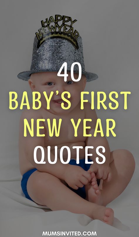 Wondering how to express the joy of your baby's first New Year? These first New Year quotes for baby beautifully encapsulate the excitement and happiness of celebrating this milestone with your little one. They are also perfect for Instagram captions to accompany your baby's first New Year photos. Consider them for your baby's first New Year card messages, New Year sayings, and gift ideas to commemorate this special occasion. Baby New Years Pictures, Baby First New Years Photos, New Years Milestone Baby Picture, New Years Baby Pictures, First New Years Baby Pictures, 3 Months Old Baby Quotes, New Year’s Eve Baby Photo, Newyears Photoshoot Baby, New Year Sayings