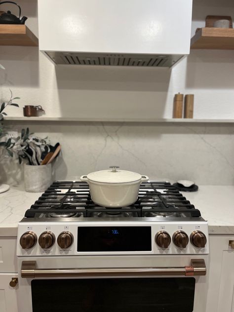 This $37 Dutch oven is the perfect addition to your kitchen in prep for all of the Holiday feasts! Currently on sale 🏃🏻‍♀️ and grab one before they’re gone! #dutchoven #whitekitchen #kitchen #cafeappliances #cafekitchen #whiteappliances #home #target #ltk #ltkit #studiomcgee #woodtones #quartzcountertops Find it here! 🤍 https://liketk.it/3P6nF Kitchen Cafe Appliances, White Cafe Appliances, Cafe Appliances, Champagne Bronze Hardware, White Cafe, White Appliances, Cast Iron Dutch Oven, Kitchen Cafe, Holiday Feast