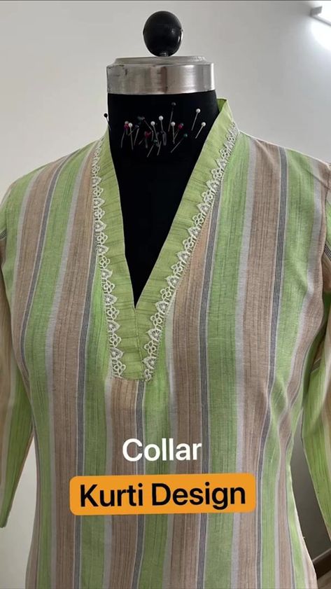 Collar neck kurta Design #reels #collarkurti #collar #sewing #cuttingandstitching #Youtube #trendingreels #explore #sewinghacks #stitch | Your First Design | Sam Marshall · Bender Collar Neck Kurti Design, Neck Kurta Design, Collar Neck Kurta, Kurti Patterns Latest, Neck Kurti Design, Collar Neck Kurti, V Neck Kurti Design, Collar Kurti Design, Collar Kurti