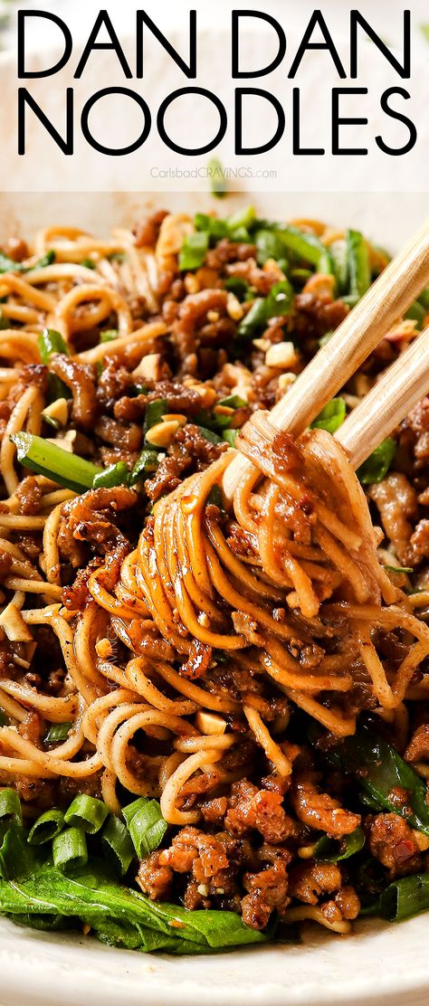 Dan Dan Noodle, Peper Steak, Dan Dan Noodles Recipe, Asian Noodle Dishes, Dan Dan Noodles, Pork Noodles, Asian Noodle Recipes, Asian Noodle, Asian Pork