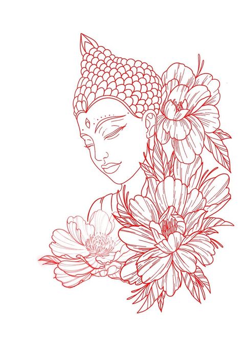 Cambodian Flag Tattoo, Buddha Tattoo Sleeve Women Lotus Flowers, Buddha Sleeve Tattoo Women, Buddah Tattoo Designs, Buddha Mandala Tattoo, Buddha Outline, 2023 Journaling, Buddhist Tattoos, Buddha Tattoo Sleeve