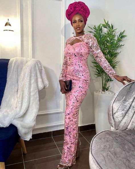 Asoebi Outfit, Lace Gown Styles Aso Ebi, Nigeria Wedding Dress, Asoebi Dress, Nigerian Lace Dress, Aso Ebi Lace, Aso Ebi Lace Styles, Nigeria Wedding, Nigerian Lace Styles Dress