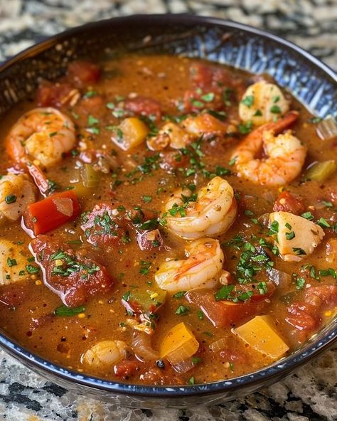 Cookerecipe | Spicy Seafood Stew | Facebook Creole Shrimp Recipes, Mixed Seafood, Cook Shrimp, Spicy Seafood, Seafood Shrimp, Recipes Shrimp, Shrimp Creole, Shrimp Scallops, Louisiana Cajun