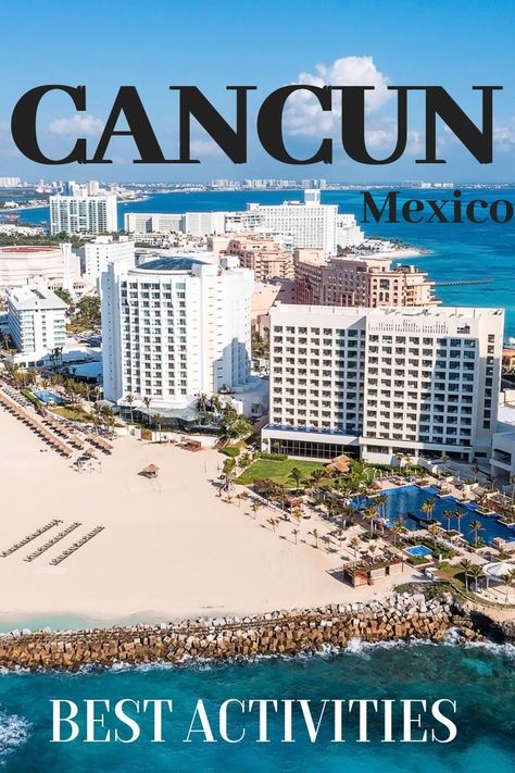 Image of the hotels in Cancun, and the beach. Things To Do In Cancun, Cancun Mexico, Fun In The Sun, Turquoise Water, Iconic Landmarks, Tropical Paradise, Cancun, Travel Experience, Fun Things