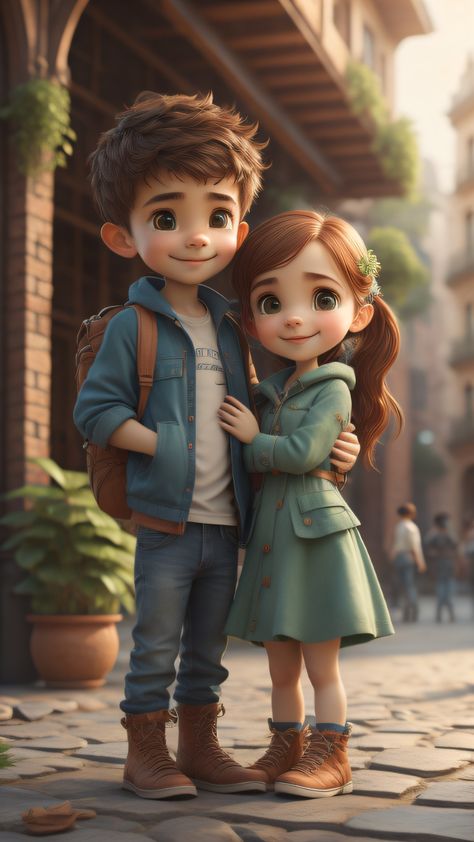 Loving Couple Cartoon Images, Lover Cartoon Images, Cute Cartoon Characters Wallpapers, Cartoon Couple Poses, Friend Cartoon Image, 3d Cartoon Images, 3d Couple Image, Me As Character, Casal Art