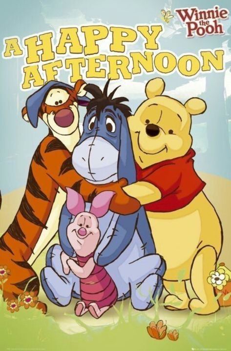 Pooh And Piglet Quotes, 80s Cartoon Shows, Happy Afternoon, Wall In Living Room, Disney Best Friends, Piglet Eeyore, Winnie The Pooh And Friends, Winnie The Pooh Pictures, Pooh And Friends