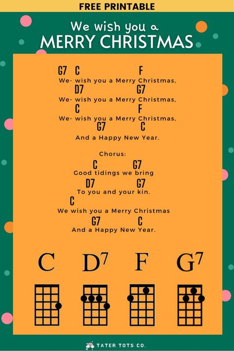 Learn to play "We wish you a Merry Christmas" Christmas Song with the Ukulele. Difficulty Level: Super Easy. Find Super Easy to play free printable Ukulele Sheet Music. We have ukulele music song sheets and popular ukulele cover videos. Parents and young kids can learn them easily too! We also cover kids Ukulele songs from nursery rhymes to pop and Christmas songs. Christmas ukulele songs || Christmas ukulele songs easy || ukulele music free printable || sheet music for ukulele free printable Ukulele Sheet Music Easy, Ukulele Christmas Songs Easy, Ukulele Songs Popular Easy, Easy Ukulele Songs For Beginners, Ukulele Songs Popular, Christmas Ukulele Songs, Christmas Ukulele, Ukulele Tabs Songs, Ukulele Kids