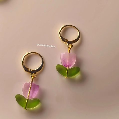 Pinterest Inspired Tulip Earrings 💖🌷🫶 DM us to order yours 🦋🤗 Tulip Earrings, Trendy Jewellery, Trendy Jewelry, Tulips, Quick Saves